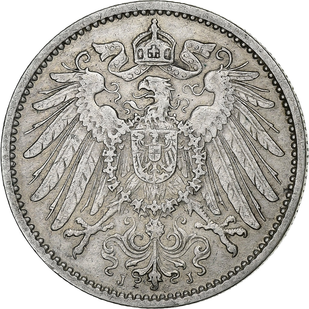 GERMANY - EMPIRE, Wilhelm II, Mark, 1910, Hambourg, Silber, SS, KM:14