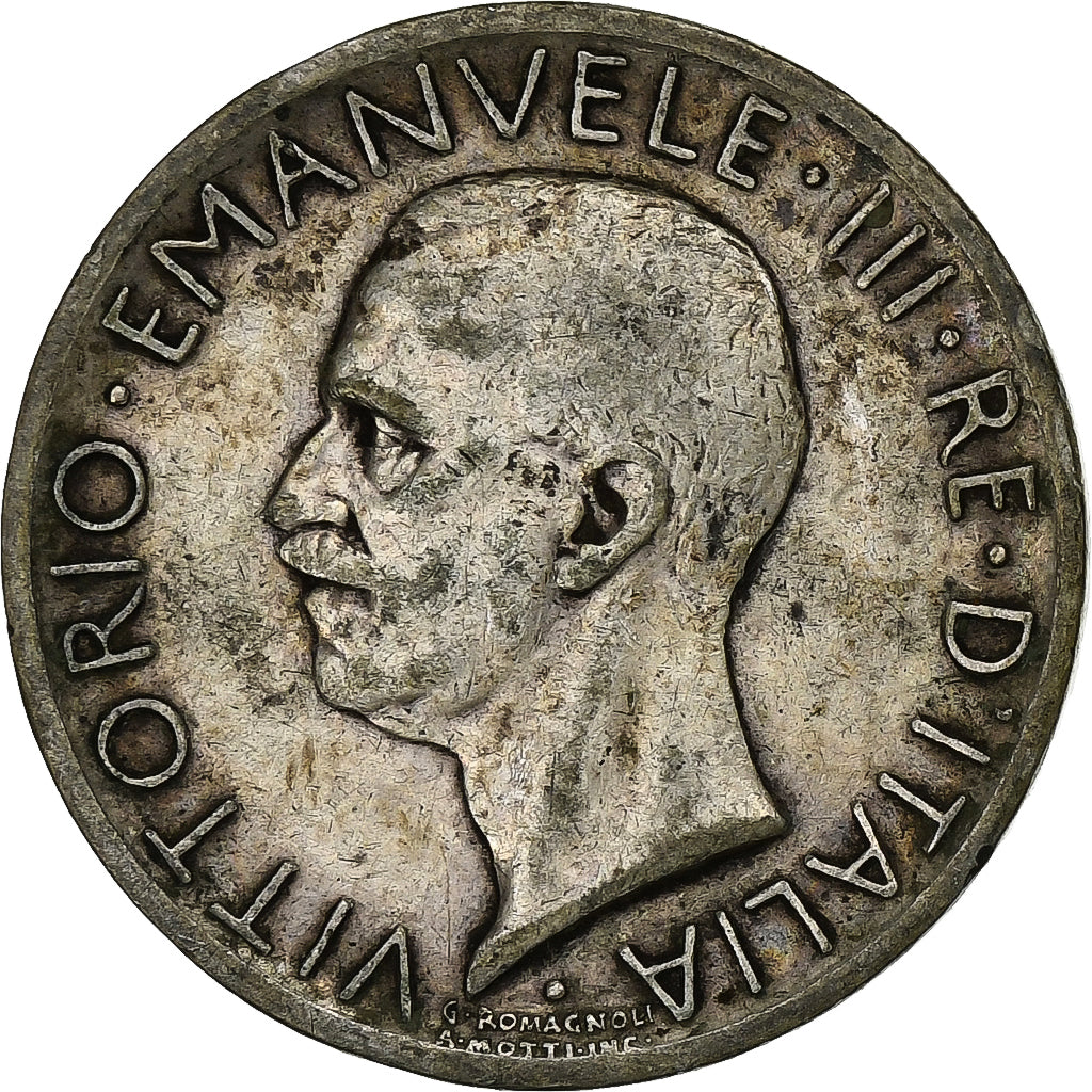 Italy, Vittorio Emanuele III, 5 Lire, 1927, Rome, Silver, VF(30-35), KM:67.2