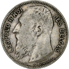 Belgium, Leopold II, Franc, 1909, Silver, VF(30-35), KM:56.2
