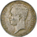 Bélgica, Albert II, Franc, 1912, Brussels, Prata, VF(30-35)