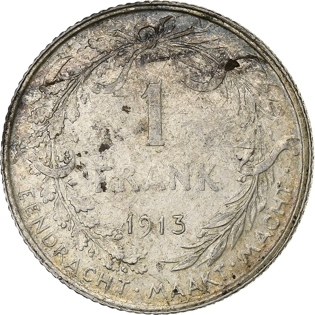 Belgium, Albert I, Franc, 1913, Brussels, Silver, VF(30-35), KM:72