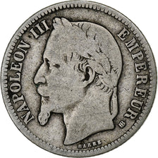 Francia, Napoleon III, Franc, 1866, Strasbourg, Argento, B+, Gadoury:463