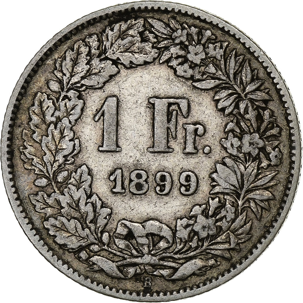 Svizzera, Franc, 1899, Bern, Argento, MB+, KM:24