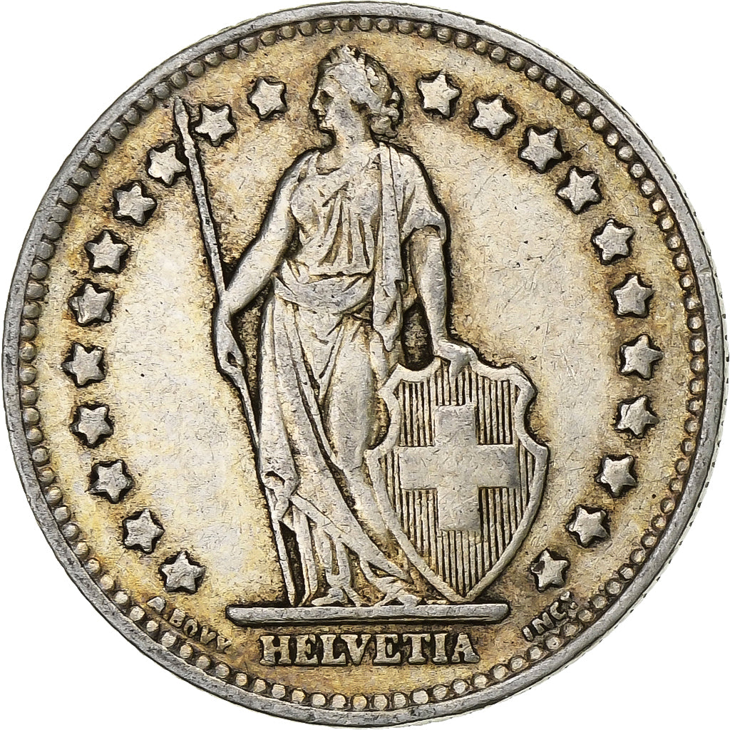 Svizzera, Franc, 1937, Bern, Argento, MB+, KM:24