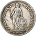 Suiza, Franc, 1944, Bern, Plata, BC+, KM:24