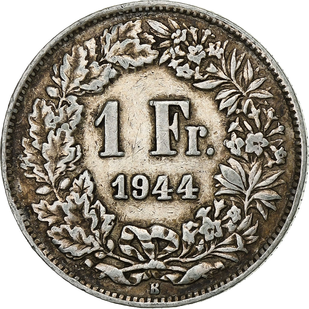 Schweiz, Franc, 1944, Bern, Silber, S+, KM:24