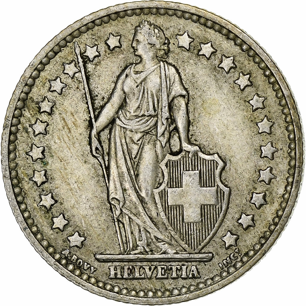Moneda, Suiza, Franc, 1956, Bern, MBC, Plata, KM:24