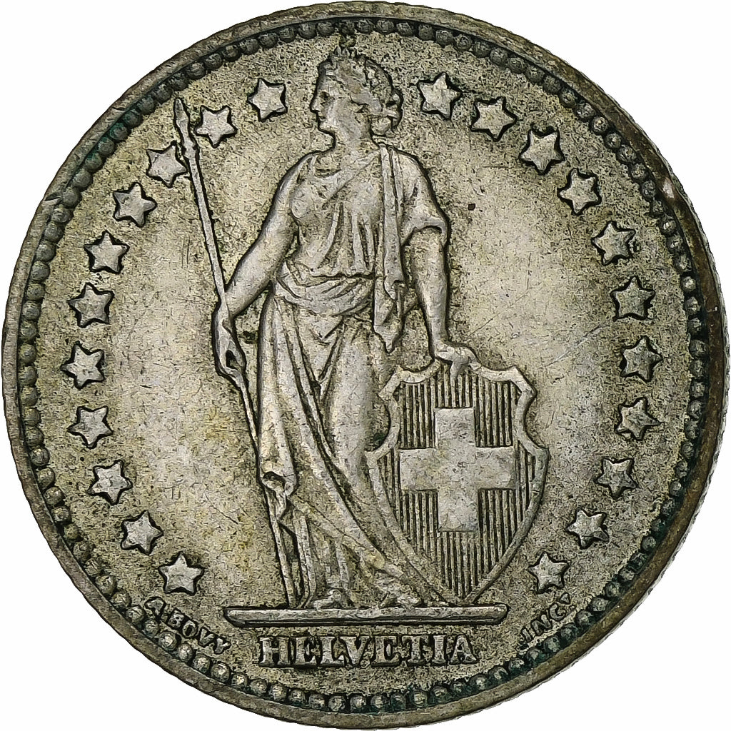 Svizzera, Franc, 1957, Argento, BB, KM:24