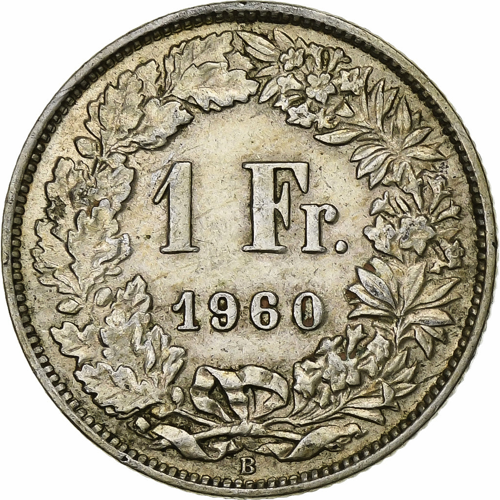 Svizzera, Franc, 1960, Bern, Argento, BB, KM:24