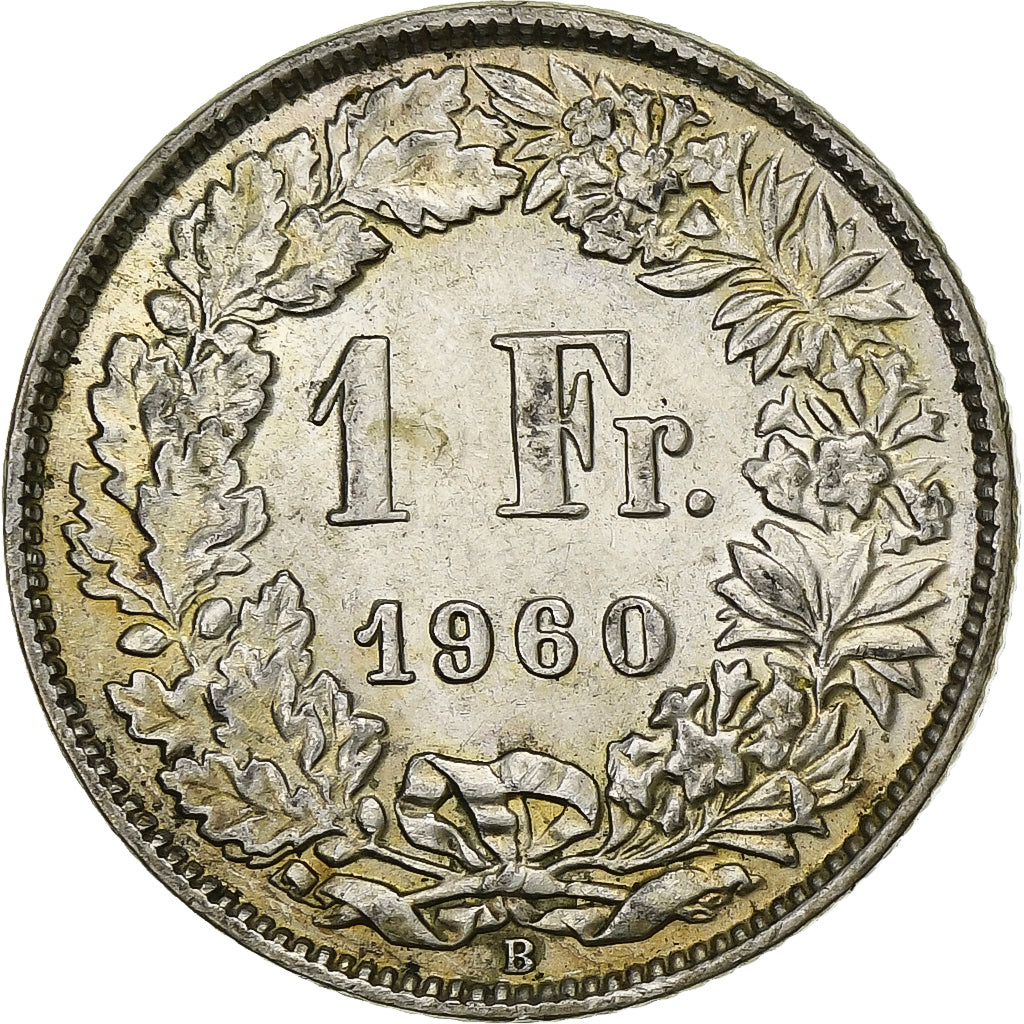 Suiza, Franc, 1960, Bern, Plata, MBC+, KM:24