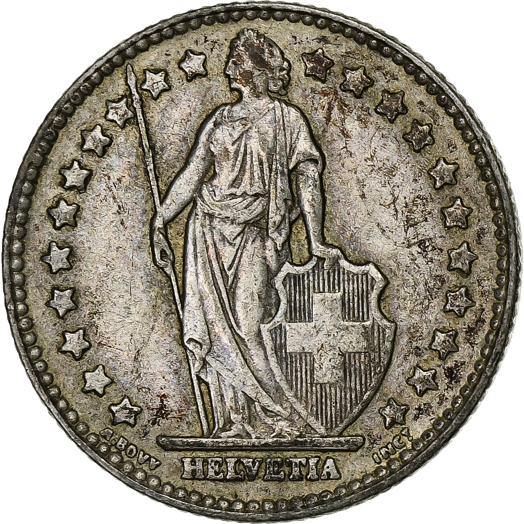 Suiza, Franc, 1962, Bern, Plata, BC+, KM:24
