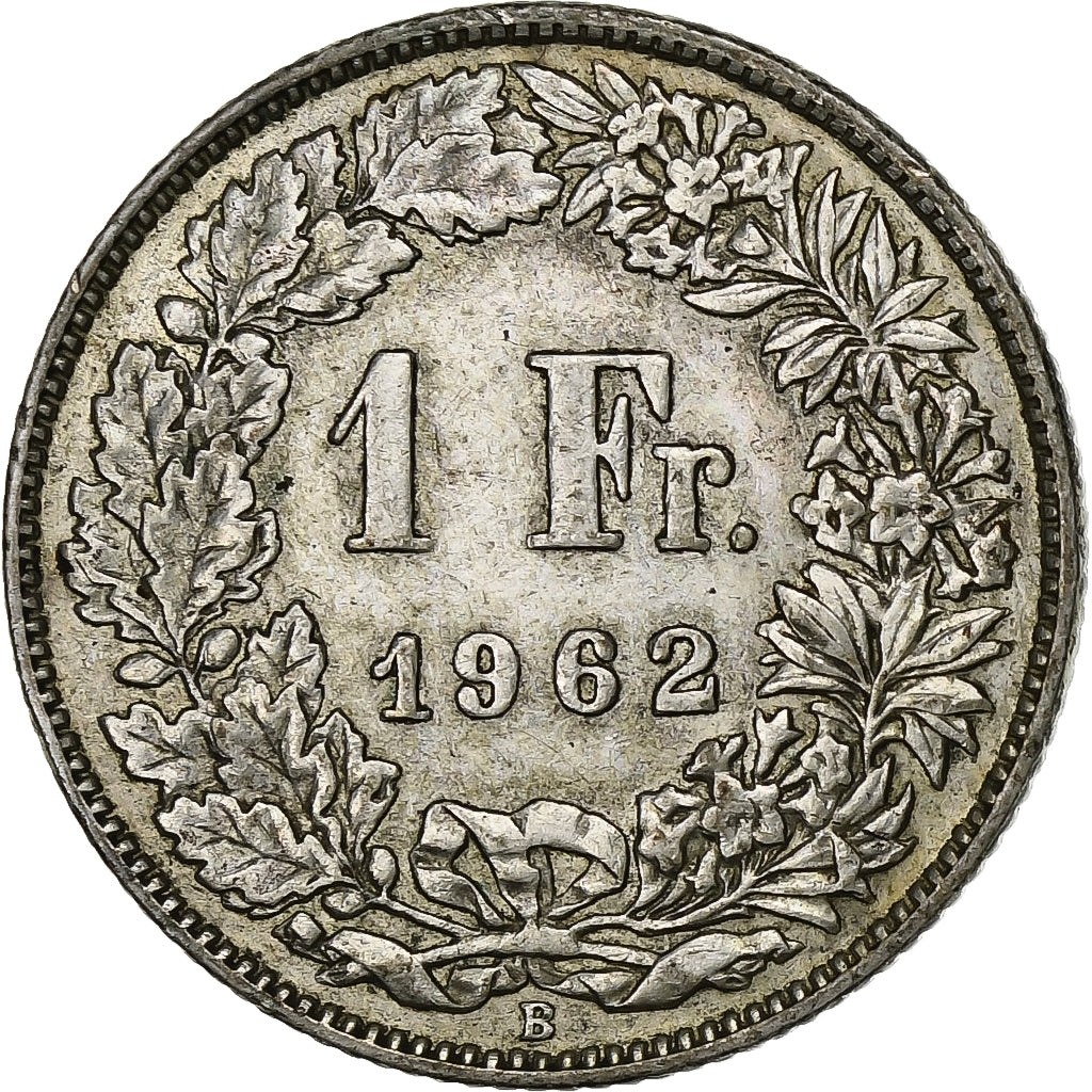 Suiza, Franc, 1962, Bern, Plata, BC+, KM:24