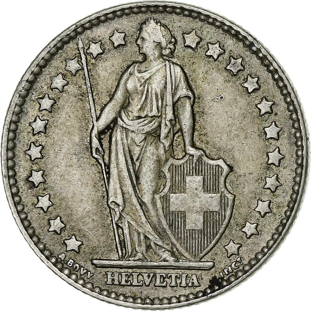 Suiza, Franc, 1962, Bern, Plata, MBC, KM:24