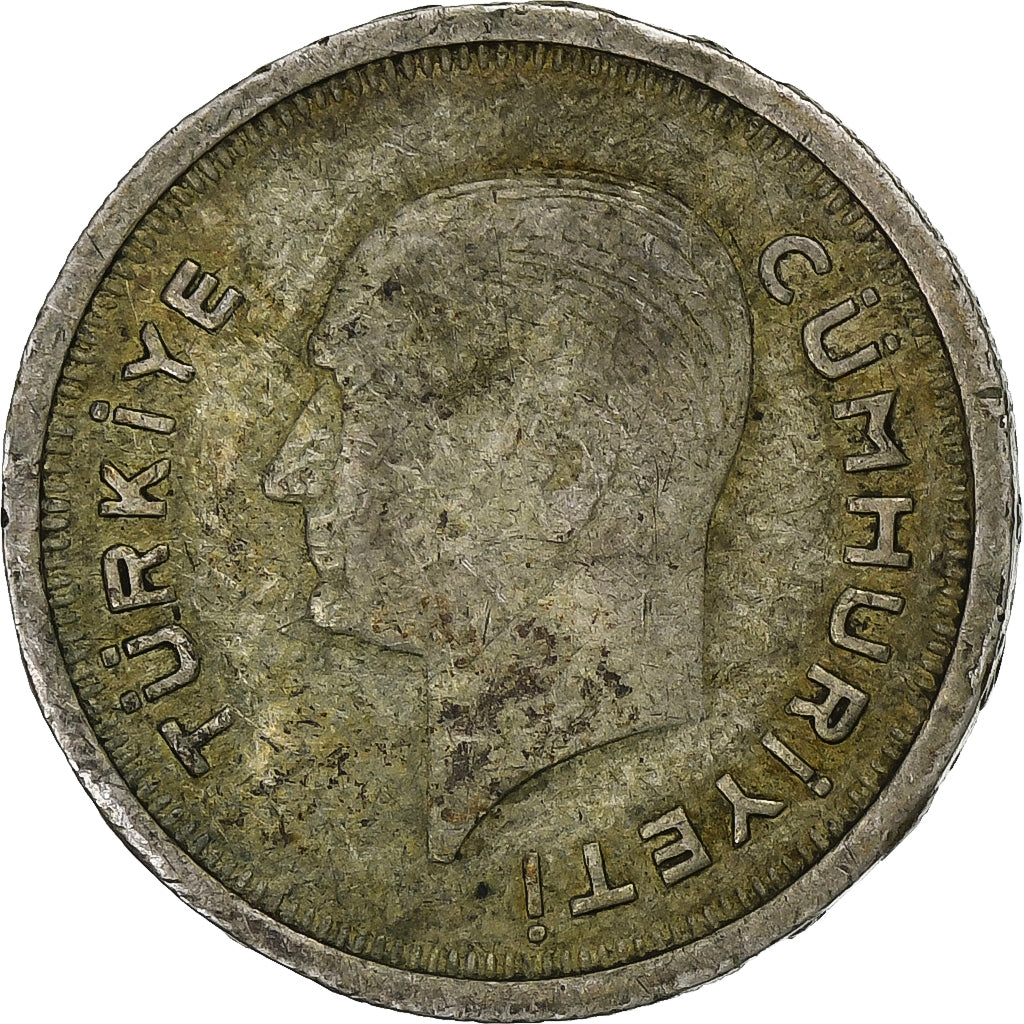 Turkey, 25 Kurus, 1936, Silver, VF(20-25), KM:864