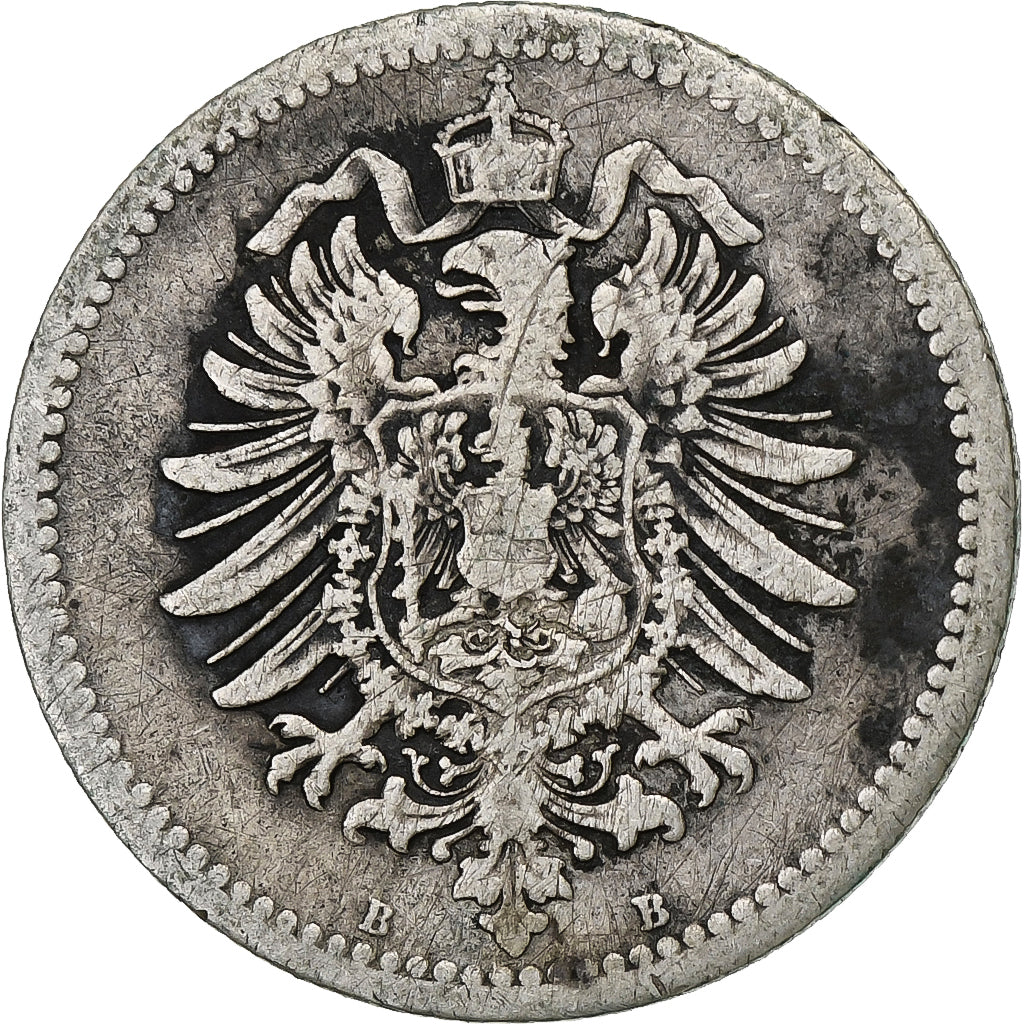 GERMANY - EMPIRE, Wilhelm I, 50 Pfennig, 1876, Hannover, Silver, VF(30-35), KM:6