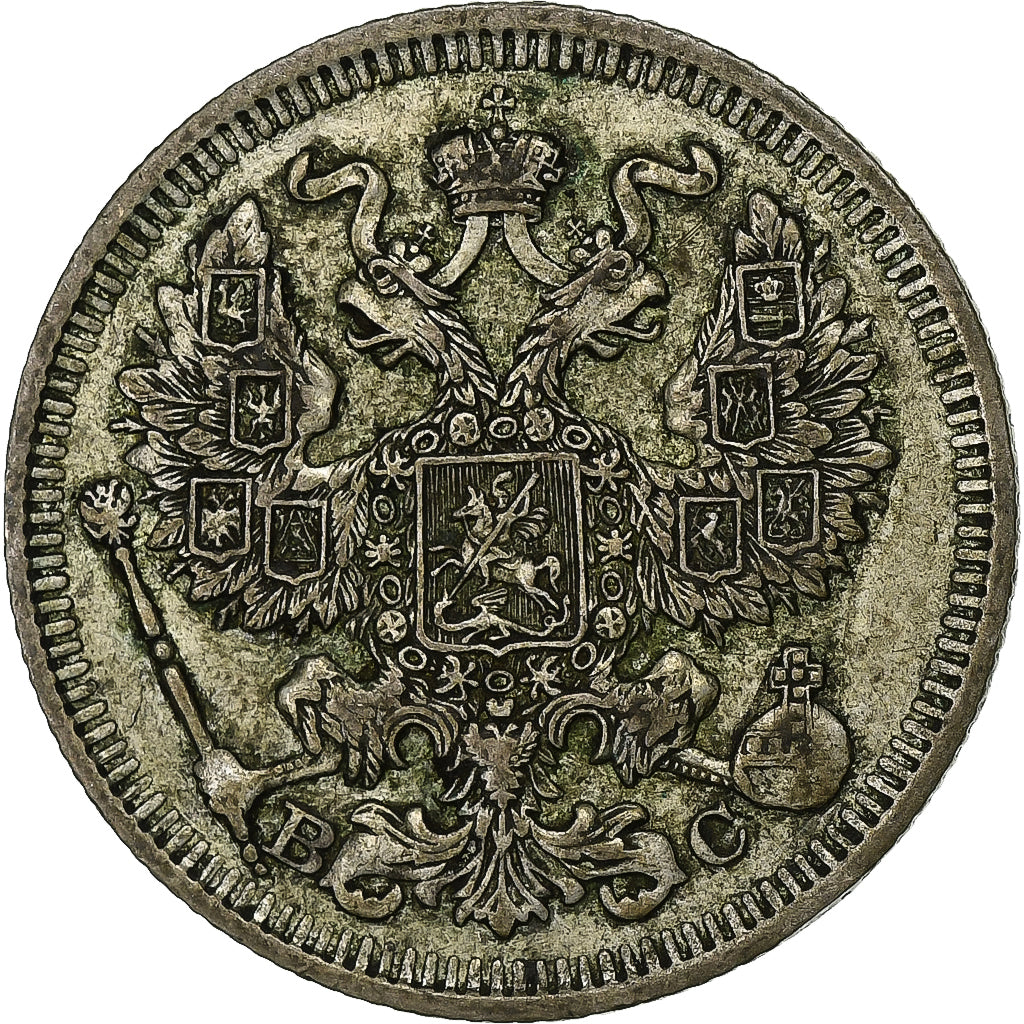 Rússia, Nicholas II, 20 Kopeks, 1913, Saint Petersburg, Prata, EF(40-45)
