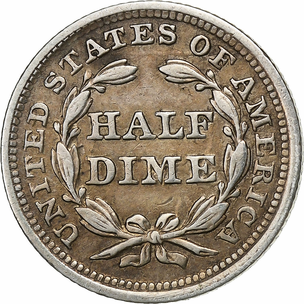United States, Half Dime, Seated Liberty, 1853, Philadelphia, Silver, VF(30-35)