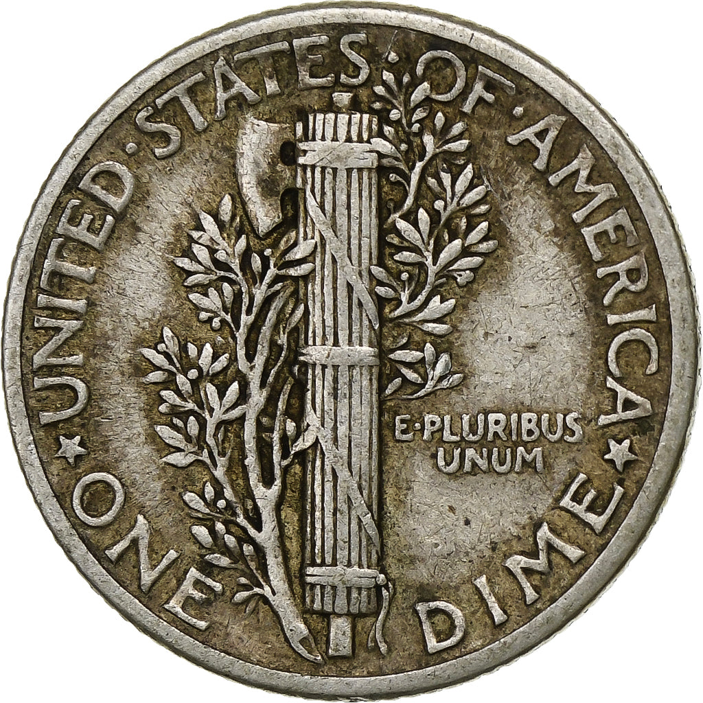 United States, Dime, Mercury Dime, 1939, U.S. Mint, Silver, EF(40-45), KM:140