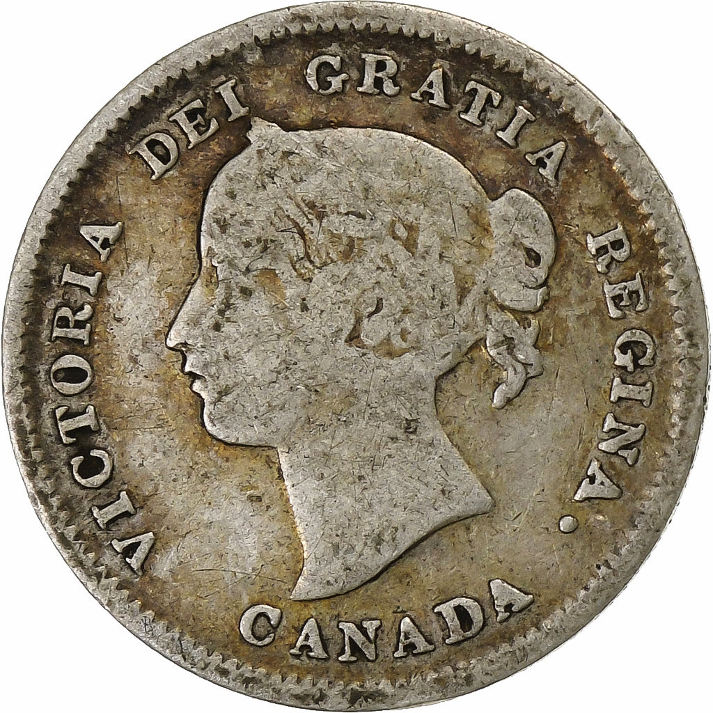 Canada, Victoria, 5 Cents, 1897, Silver, VF(30-35), KM:2