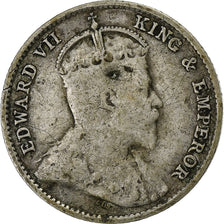 Ceylon, Edward VII, 10 Cents, 1902, Silver, VF(20-25), KM:97