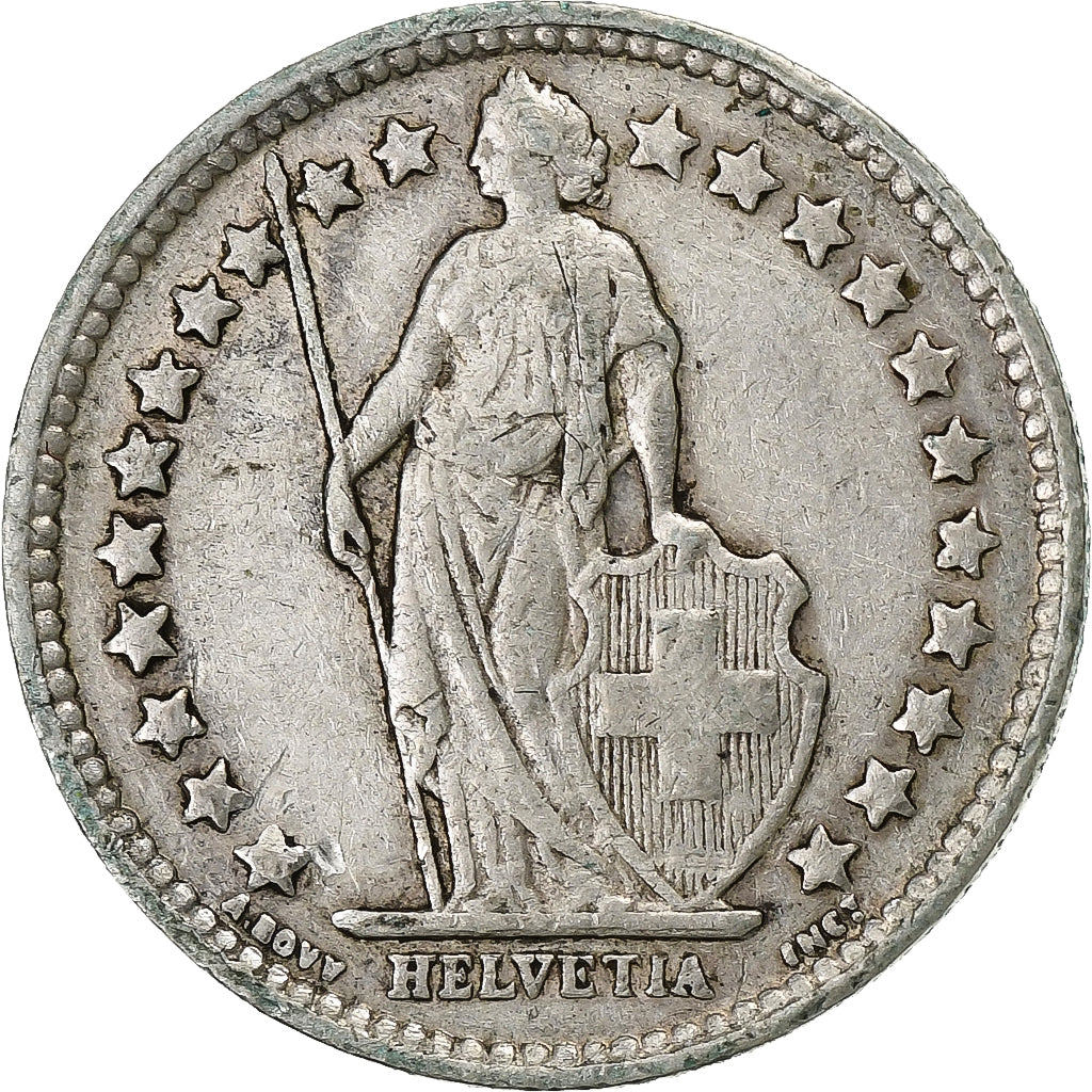 Switzerland, 1/2 Franc, 1929, Bern, Silver, EF(40-45), KM:23