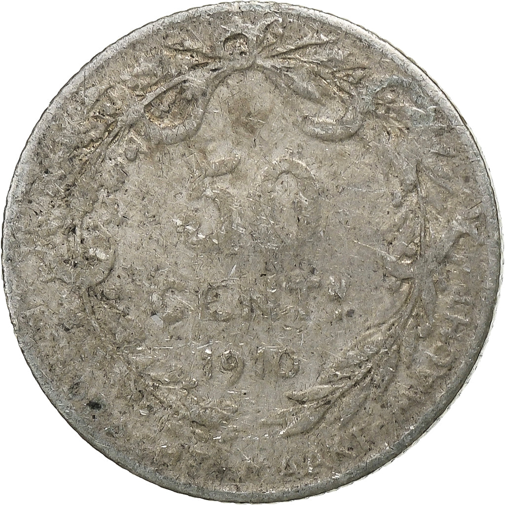 Bélgica, 50 Centimes, 1910, Prata, VF(20-25), KM:71