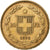 Svizzera, 20 Francs, 1896, Bern, Oro, BB, KM:31.3