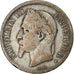 France, Napoléon III, 2 Francs, Napoléon III, 1866, Strasbourg, Argent, TB