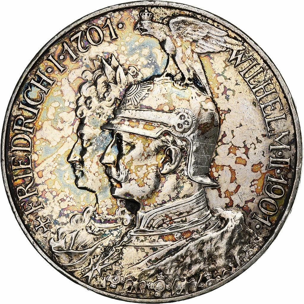 German States, PRUSSIA, Wilhelm II, 5 Mark, 1901, Berlin, Silver, EF(40-45)