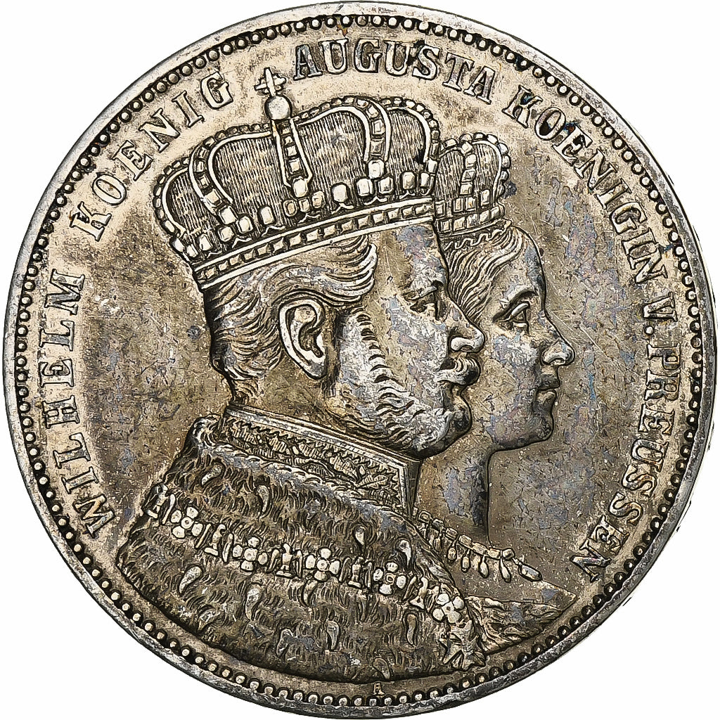 German States, PRUSSIA, Wilhelm I, Thaler, 1861, Berlin, Silver, EF(40-45)