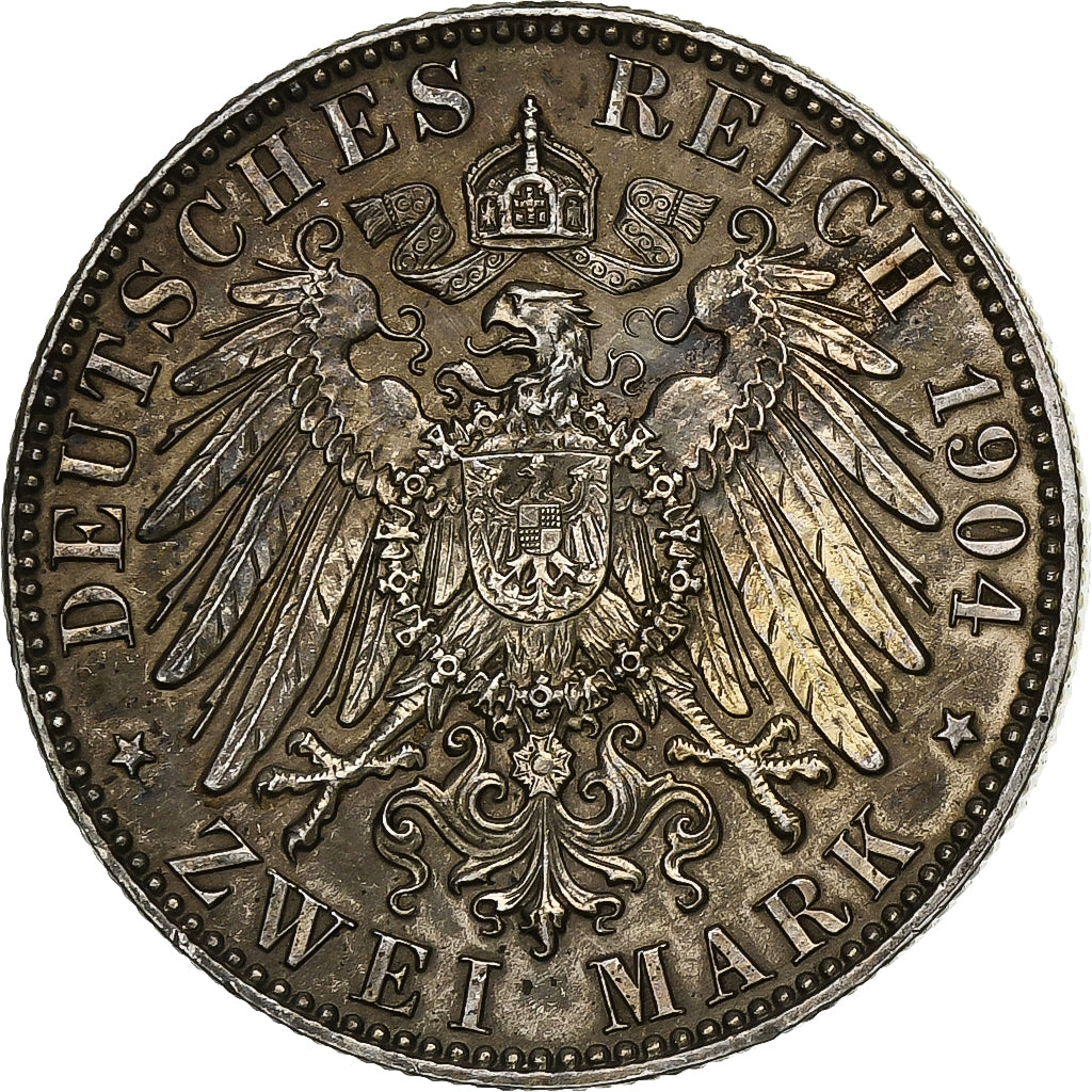 German States, SAXONY-ALBERTINE, Friedrich August III, 2 Mark, 1904