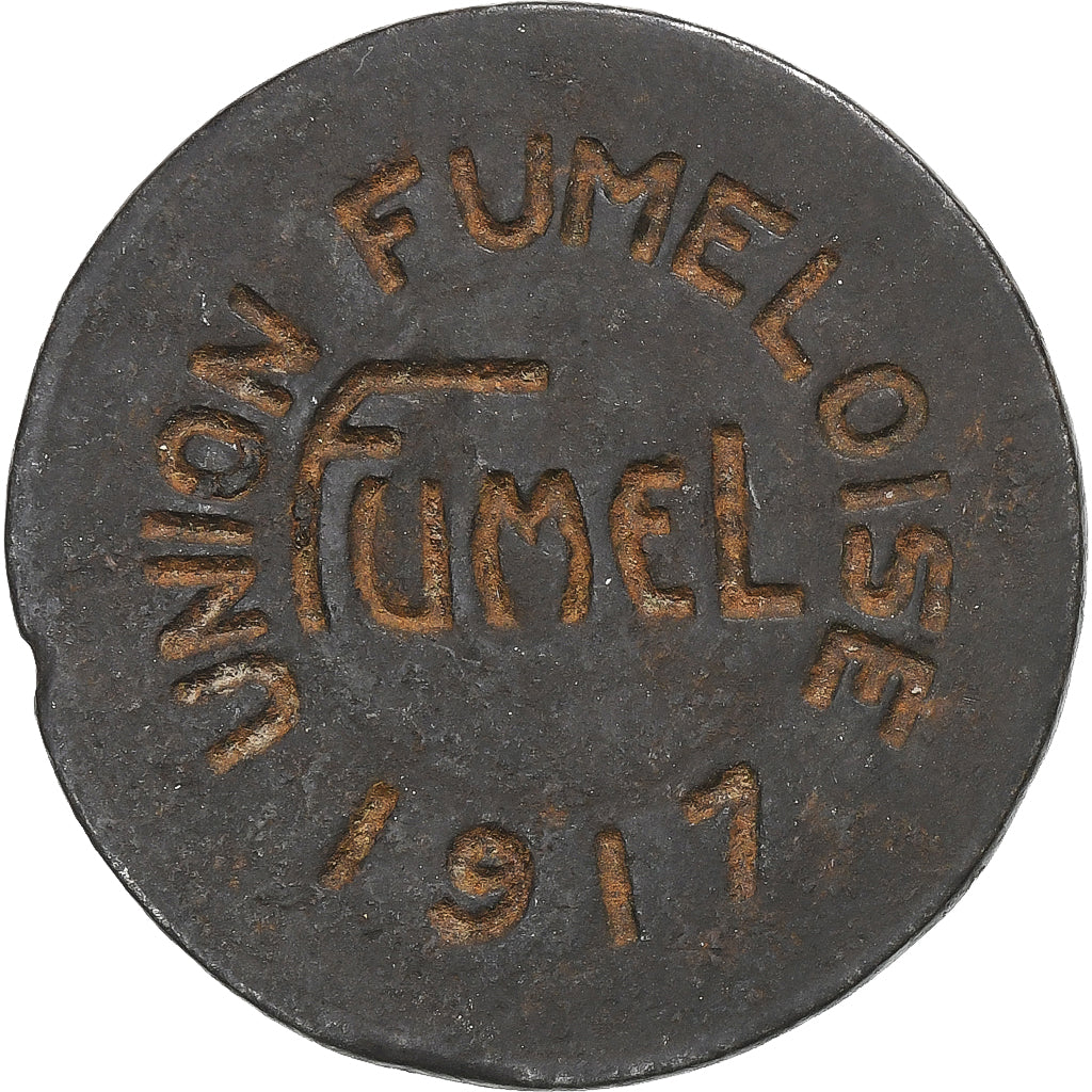 France, UNION FUMÉLOISE, 10 Centimes, 1917, EF(40-45), Iron, Elie:10.2