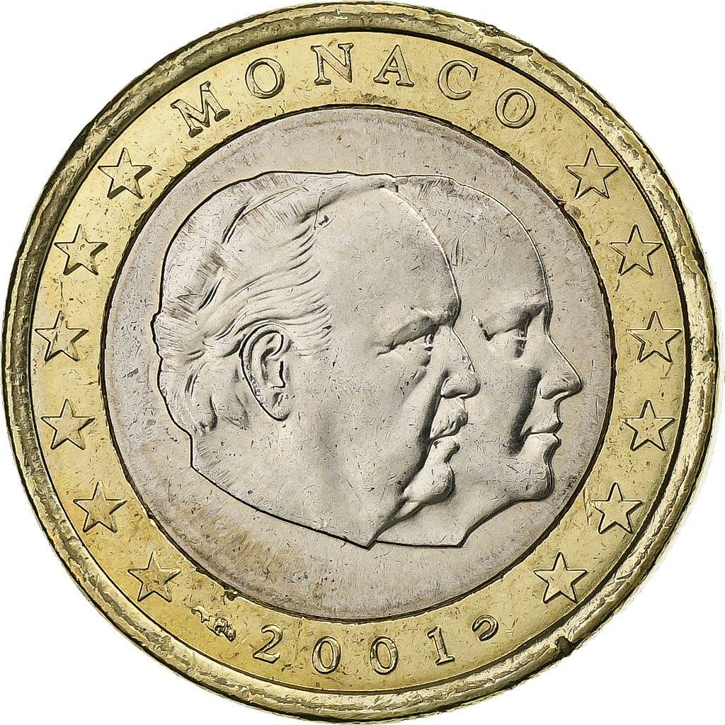 Monaco, Rainier III, Euro, 2001, Monnaie de Paris, Bi-metallico, SPL