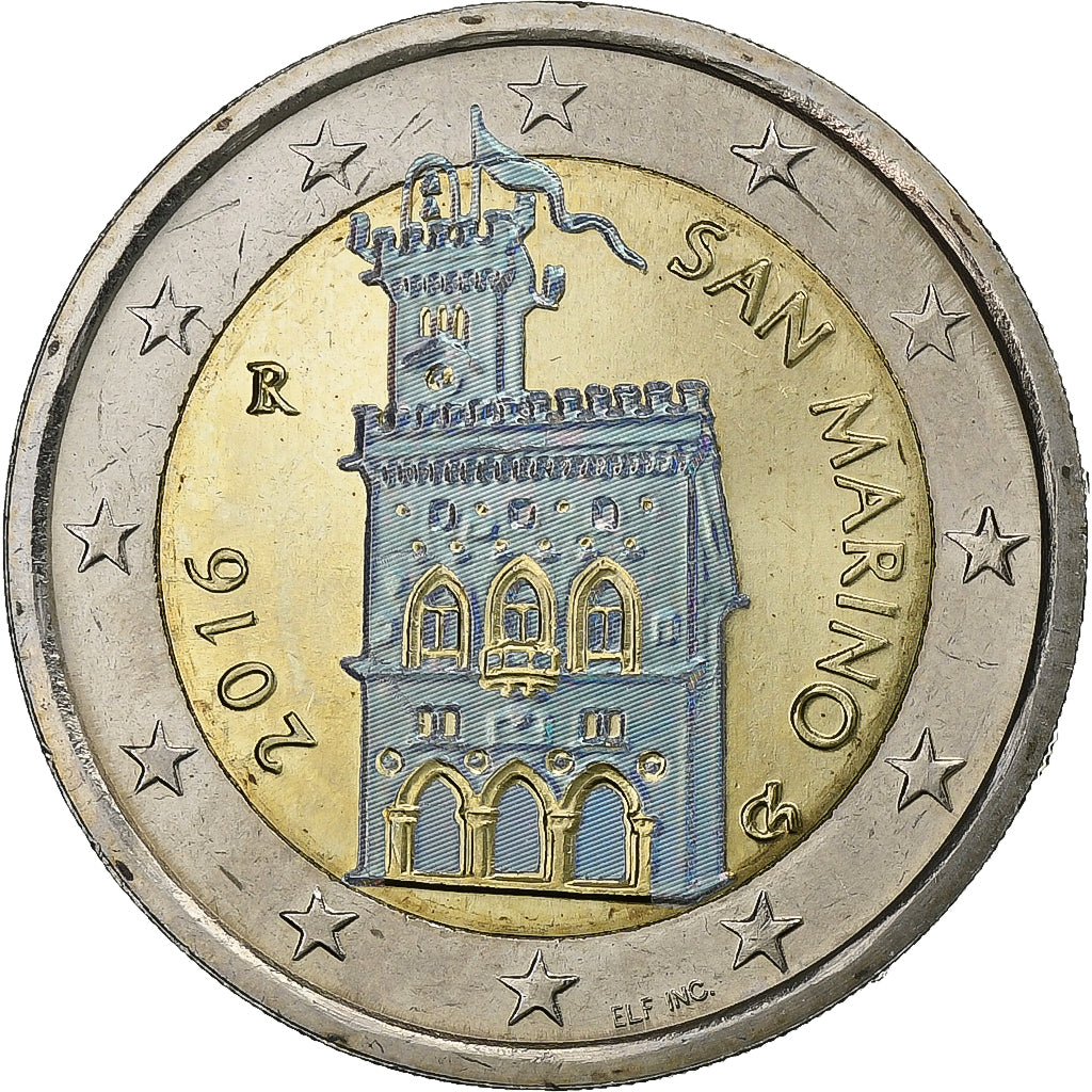 Saint Marin , 2 Euro, Iridescent, 2016, Rome, Bimétallique, SPL