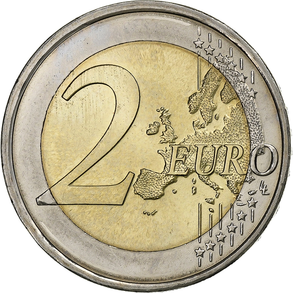 Austria, 2 Euro, Mozart, Colourized, Bimetálico, SC
