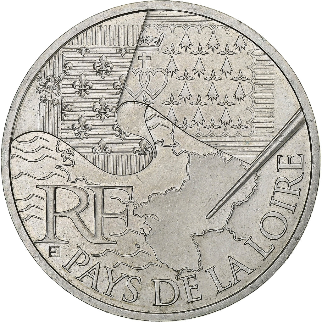 France, 10 Euro, 2010, Paris, Silver, MS(63), KM:1665