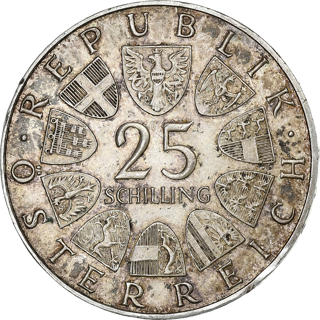 Austria, 25 Schilling, 1968, Silver, AU(55-58), KM:2903