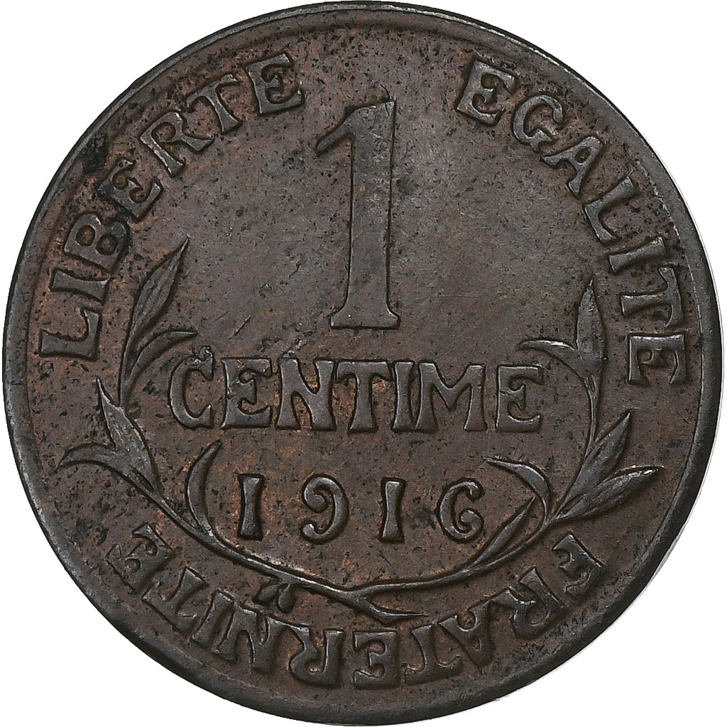 Francja, Centime, Dupuis, 1916, Paris, Brązowy, VF(30-35), Gadoury:90, KM:840