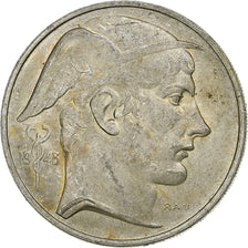Belgium, Régence Prince Charles, 50 Francs, Mercure, 1948, Brussels, Silver