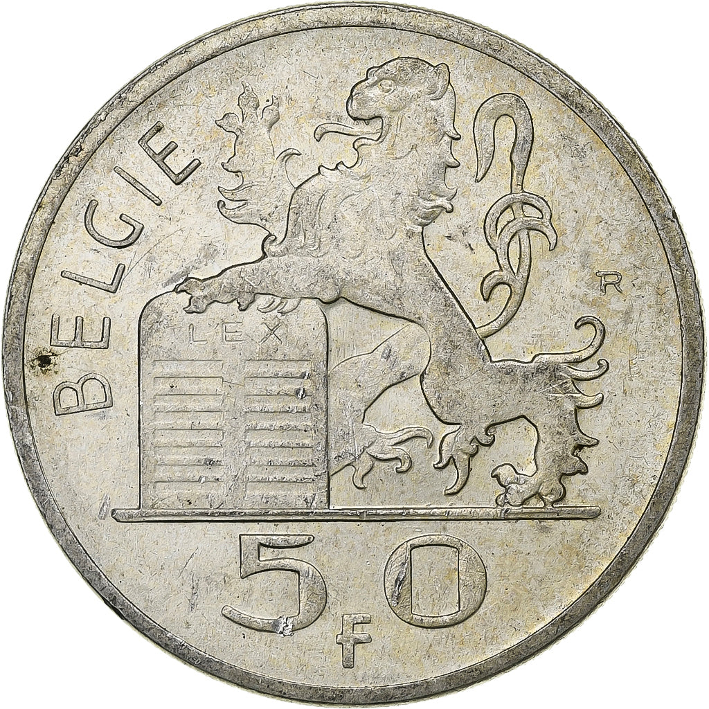 Belgien, Régence Prince Charles, 50 Francs, Mercure, 1948, Brussels, Silber