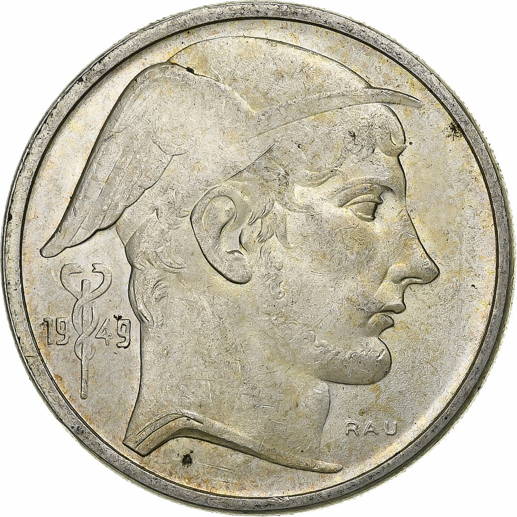 Belgien, Régence Prince Charles, 50 Francs, Mercure, 1949, Brussels, Silber