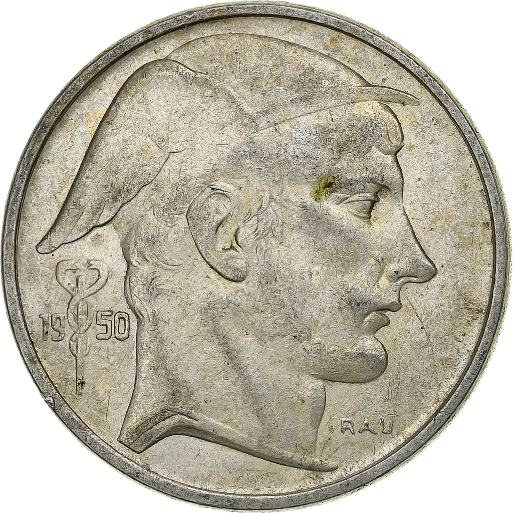 Belgien, Régence Prince Charles, 50 Francs, 50 Frank, 1950, Silber, SS+, KM:137