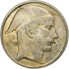 Belgio, Régence Prince Charles, 50 Francs, 50 Frank, 1950, Argento, BB+, KM:137