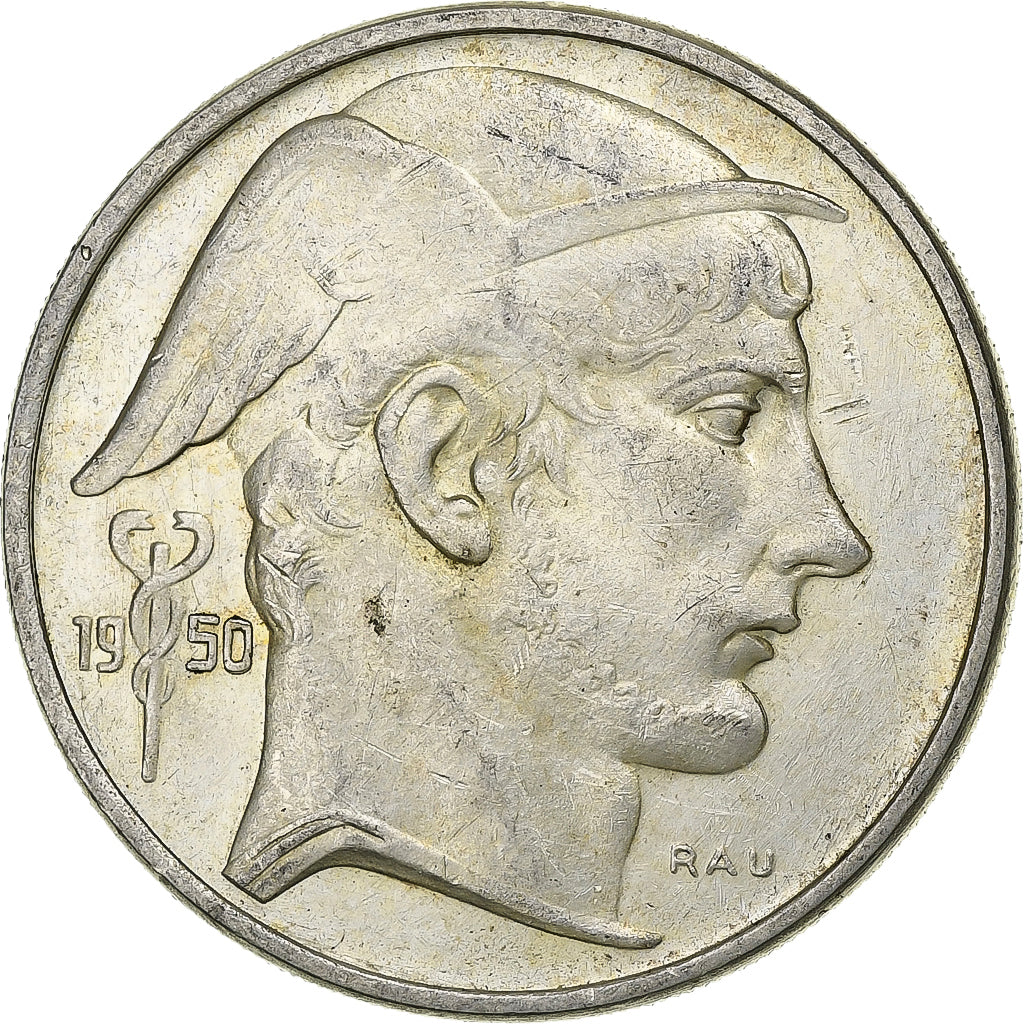 Bélgica, Régence Prince Charles, 50 Francs, 50 Frank, 1950, Prata, AU(55-58)