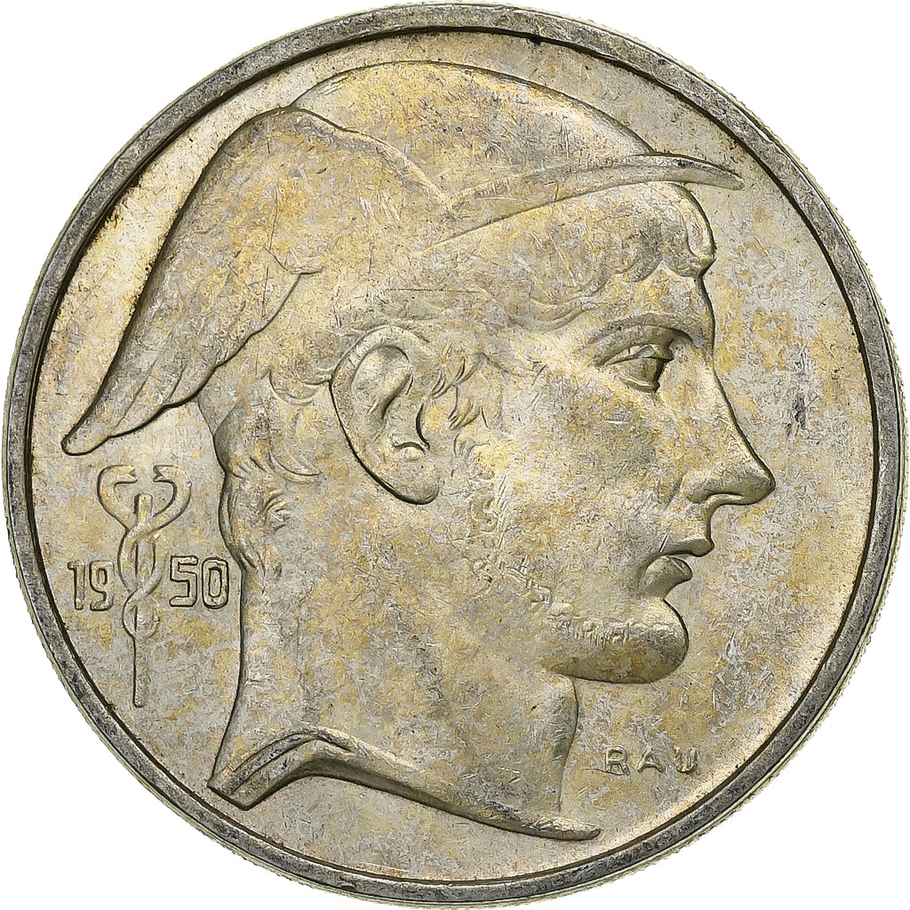 Bélgica, Régence Prince Charles, 50 Francs, 50 Frank, 1950, Prata, AU(55-58)