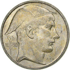 Bélgica, Régence Prince Charles, 50 Francs, 50 Frank, 1950, Prata, AU(55-58)