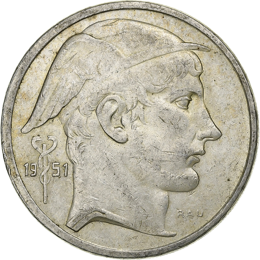 Belgique, 50 Francs, 50 Frank, 1951, Argent, TTB+, KM:136.1