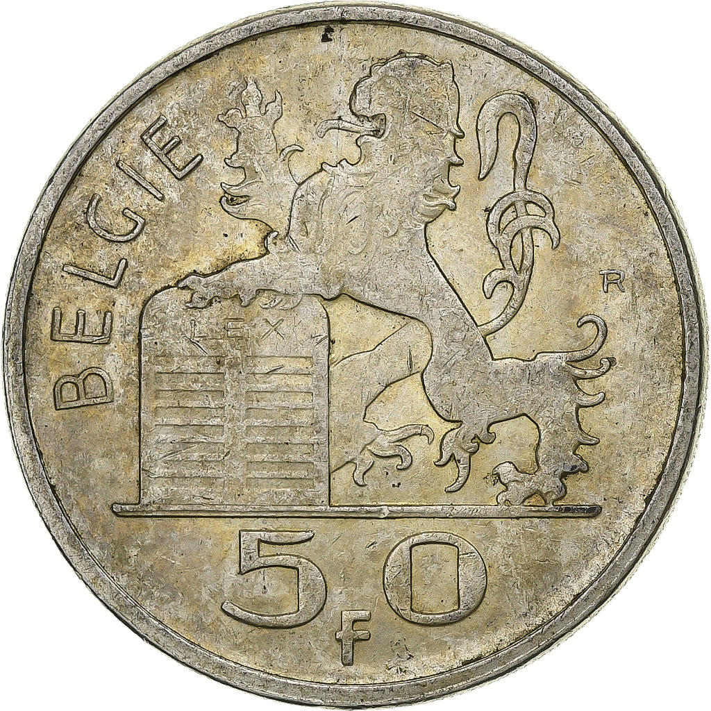 Belgique, 50 Francs, 50 Frank, 1951, Argent, TTB+, KM:136.1