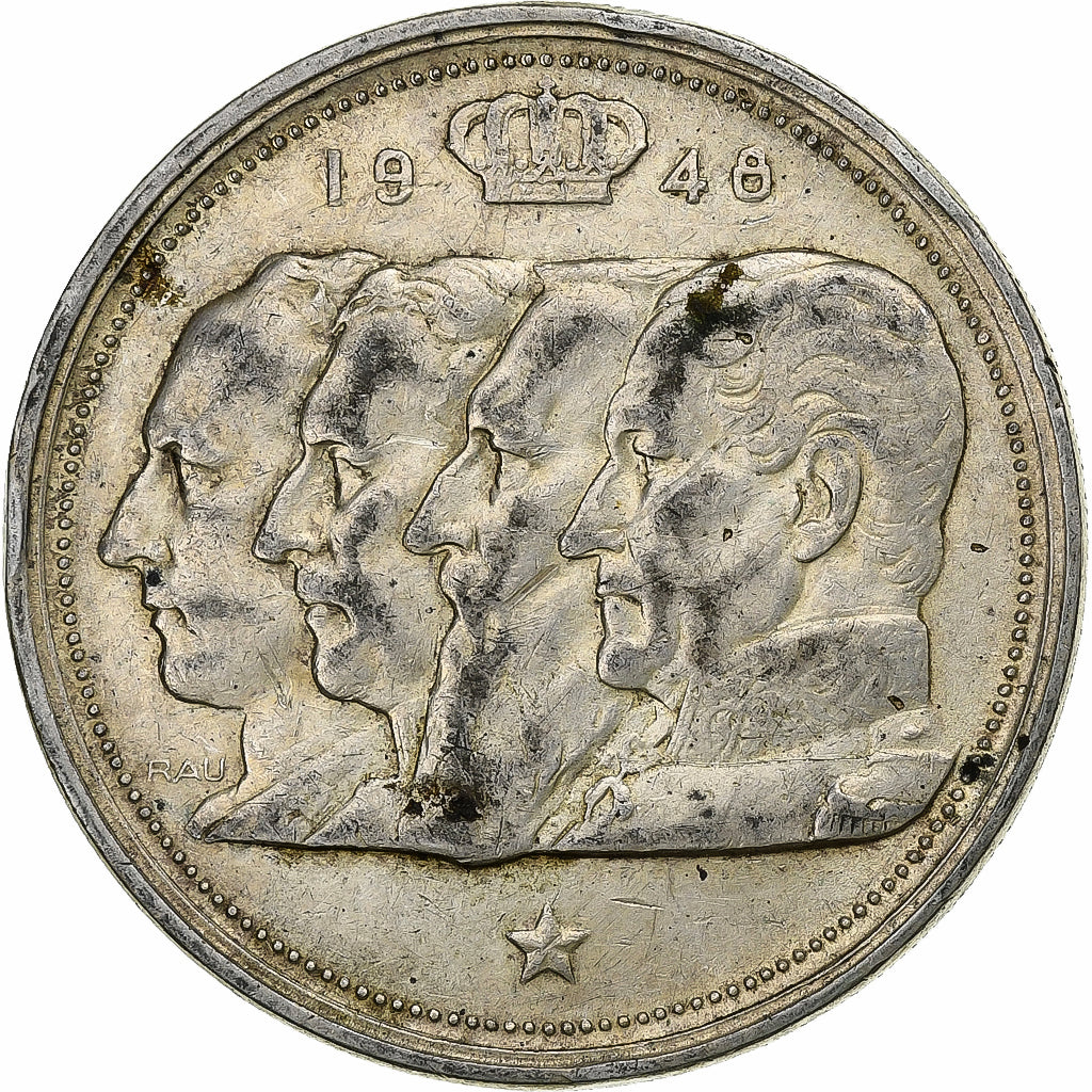 Belgien, Régence Prince Charles, 100 Frank, 1948, Brussels, Silber, SS, KM:139