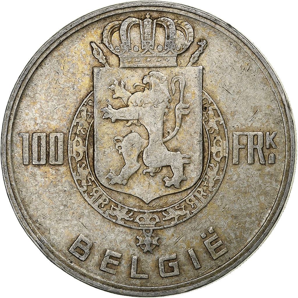 Belgien, Régence Prince Charles, 100 Frank, 1948, Brussels, Silber, SS+, KM:139